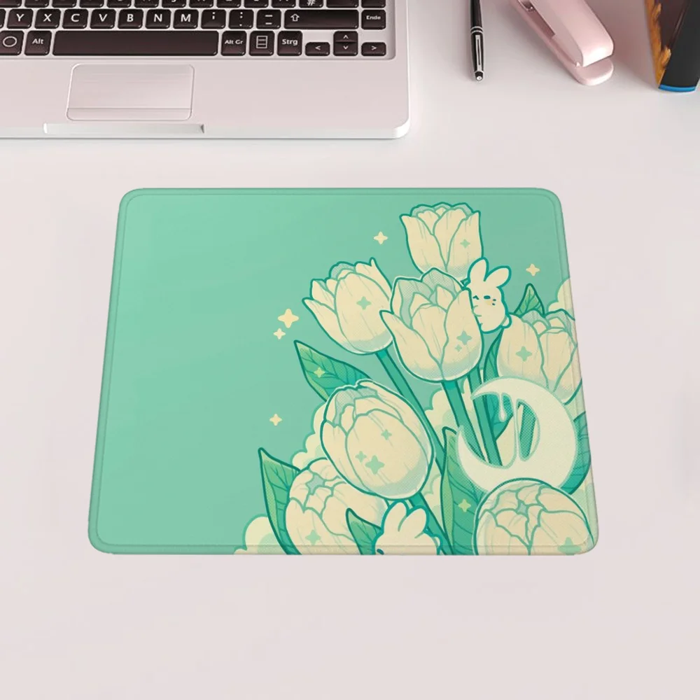 Mousepad Twinkling Tulips Mouse Gamer Girl Mause Pad Table Mat Gaming Accessories Company Game Mats Desk Accessory Pc Anime Cute