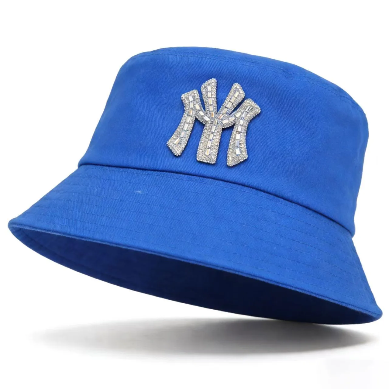 Neue MY Luxus-Diamant Komplett-Baumwolle Einfarbige Einseitige Fischerhüte für Männer und Mehrfarbige Basin-Caps für Frauen – Detail 2