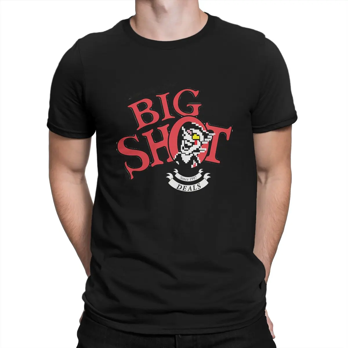 DRINK BIG SHOT SODA Man's TShirt Undertale Crewneck Short Sleeve Fabric T Shirt Humor High Quality Gift Idea