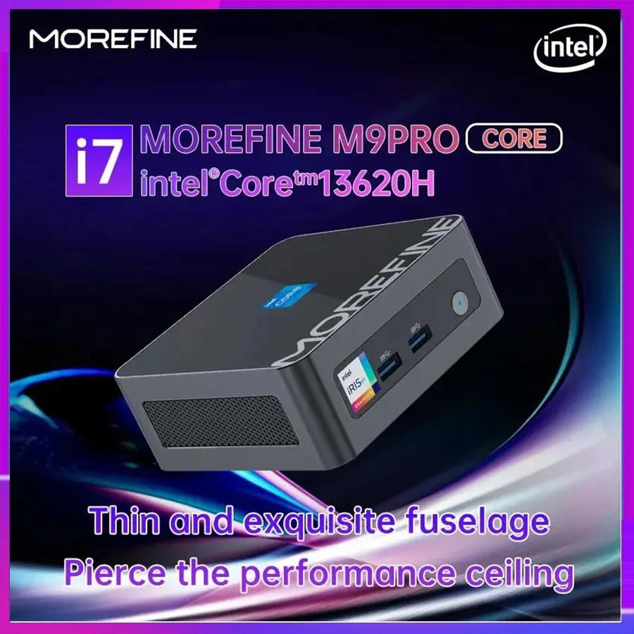 Morefine M9 Pro Mini PC Gaming 13th Gen Intel Core i7 13620H i5 1340P N100 NVMe DDR4 NUC 2.5G LAN desktops Windows 11 Computer