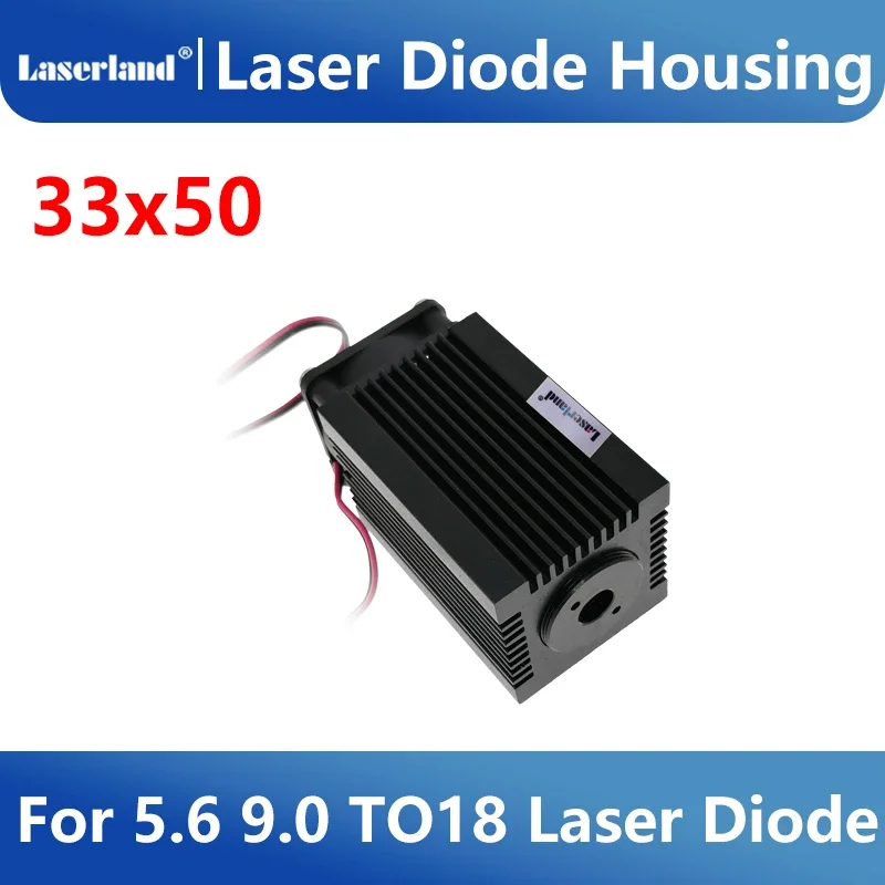 

Housing/Case/Heatsink 5.6mm TO18 Laser Diode LD Red IR Infrared Glass Lens Fan 3350