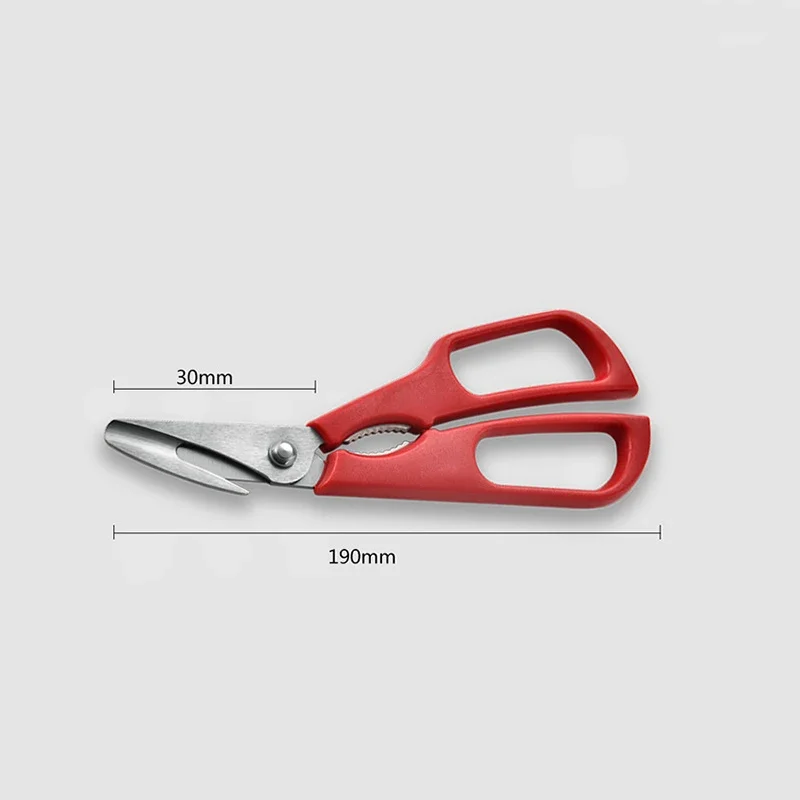 Stainless Steel Seafood Scissors Shrimp Crab Shellfish Peeler Peeling Scissors Seafood Tools Multifunctional Kitchen Scissors