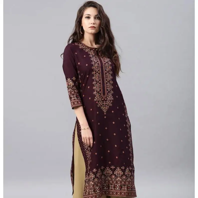 Women Kurt Casual Dress Long Sleeve Straight Casual Ethnic Flower Mandarin O-Neck Round Regular Size 3D Design Suitable.