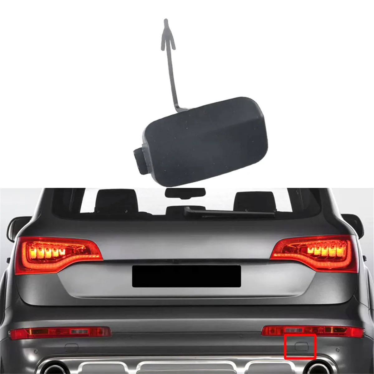 1 пара левых и правых фаркопных крюков заднего бампера, неокрашенная для Audi Q7 2010-2015 4L 0807449 E 4L 0807450 E