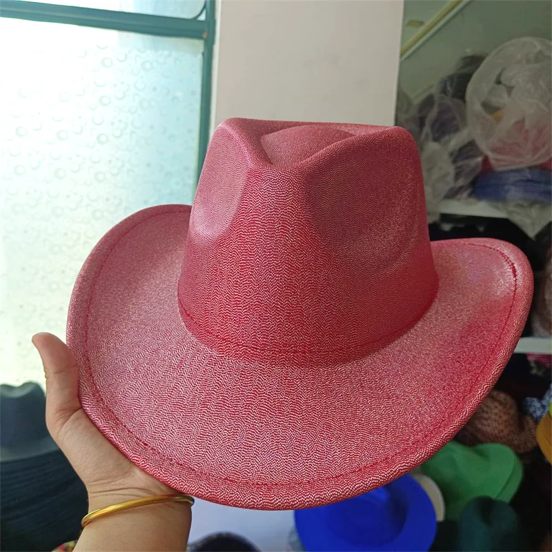 2023 New Colorful Cowboy hat for Men and Women Jazz Autumn Party Evening Fluorescent Cowboy hat sombrero