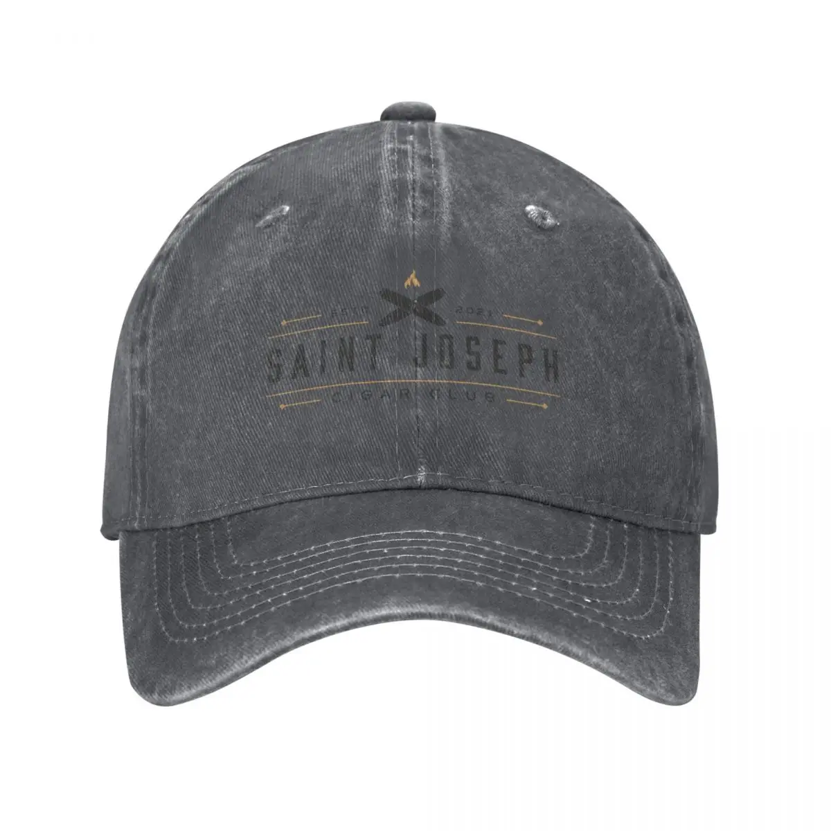 Saint Joseph Cigar Club Logo (Dark) Baseball Cap Trucker Hat Golf Hat Man Men Hats Women's