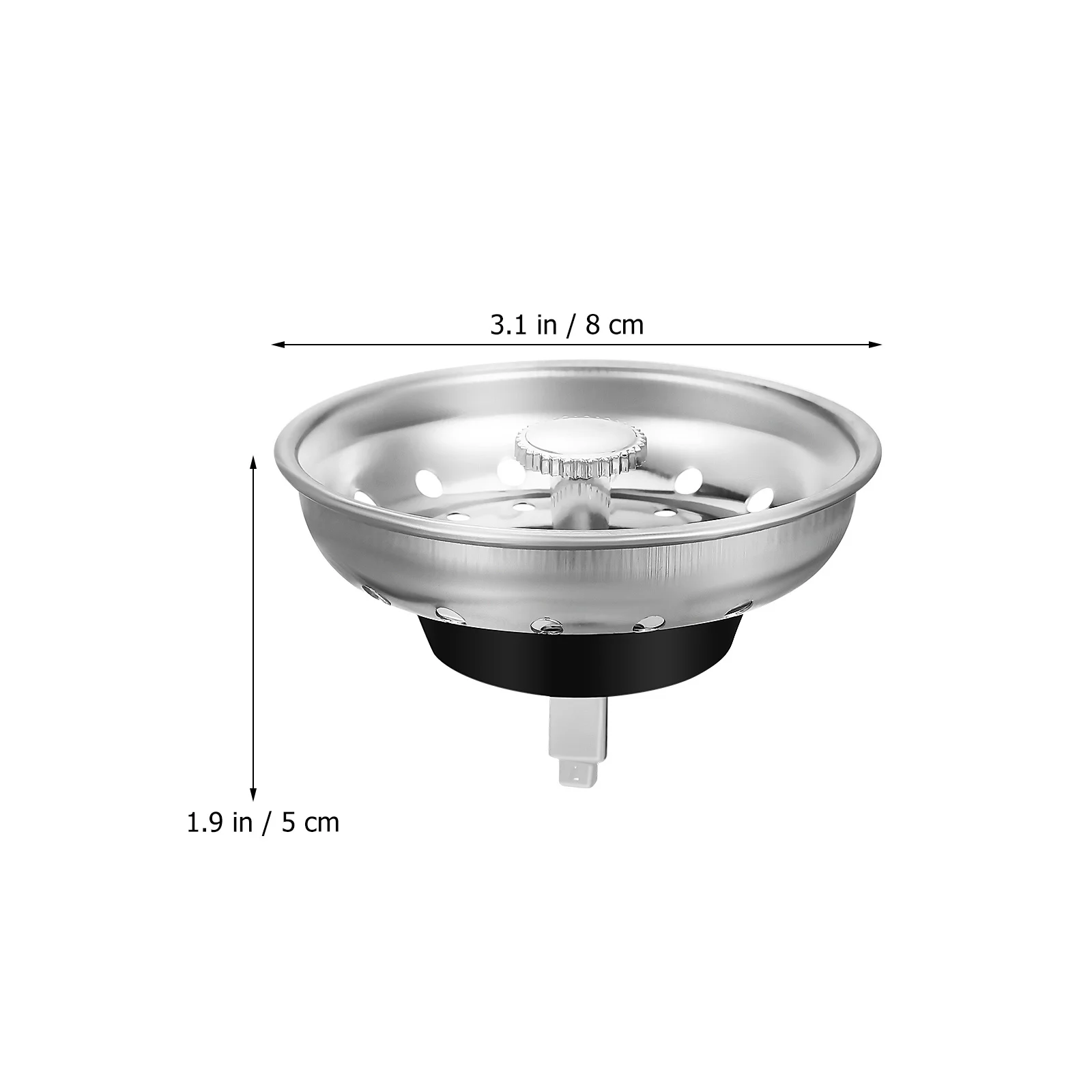 

2pcs Sink Strainer Stopper Water Tank Plug Filter 2-In-1 Drainage Sealing Sturdy Metal Build Kitchen Sink Drain Hair Catcher