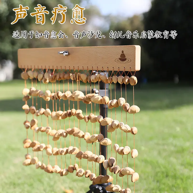 Tibetan Handmade Seed Pod Chime Bar Natural Plant Concert Accompaniment Shaker