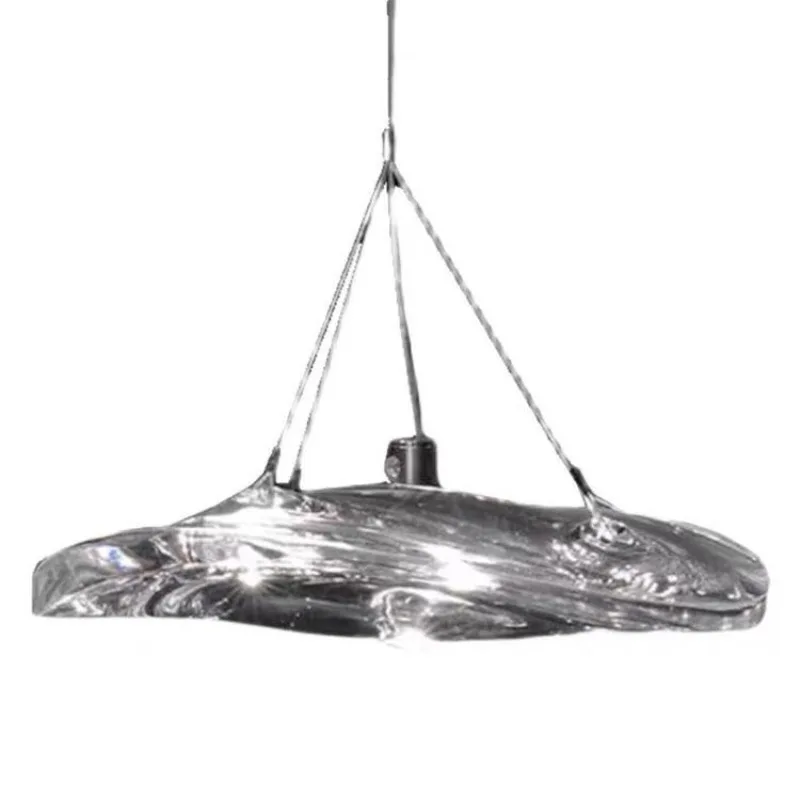 

Model room staircase glass chandelier, Nordic living room bar lamp, restaurant bar UFO lamp