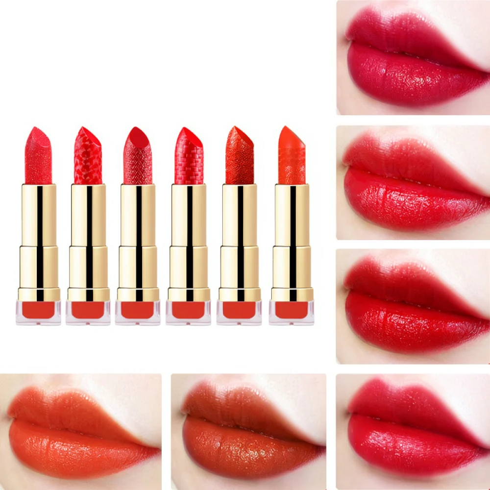For BSIMONE Luxurious Carved Lipstick Moisturizing Matte Velvet Texture High Pigment Rich Color Enhancing Complexion Makeup