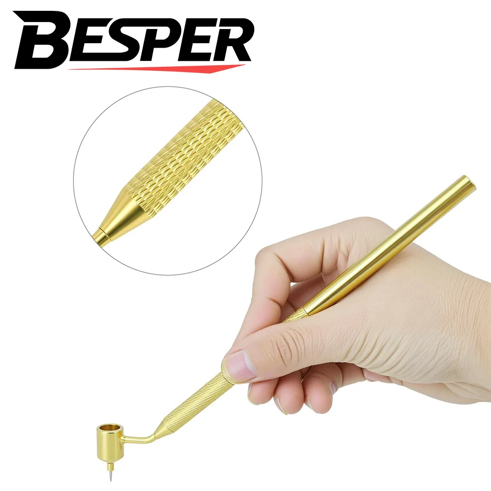 Feinlinien-Farbapplikatorstift für Steinschlagreparatur, Präzisions-Lackstift für Autos, 0,5 mm/0,7 mm Spitze aus Messing – Detail 4