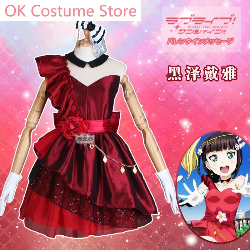 Anime!Lovelive Hop?Stop?Non-Stop! Kurosawa Dia Lolita Jurk Liefde Uniform Cosplay Kostuum Halloween Feestpak Vrouwen