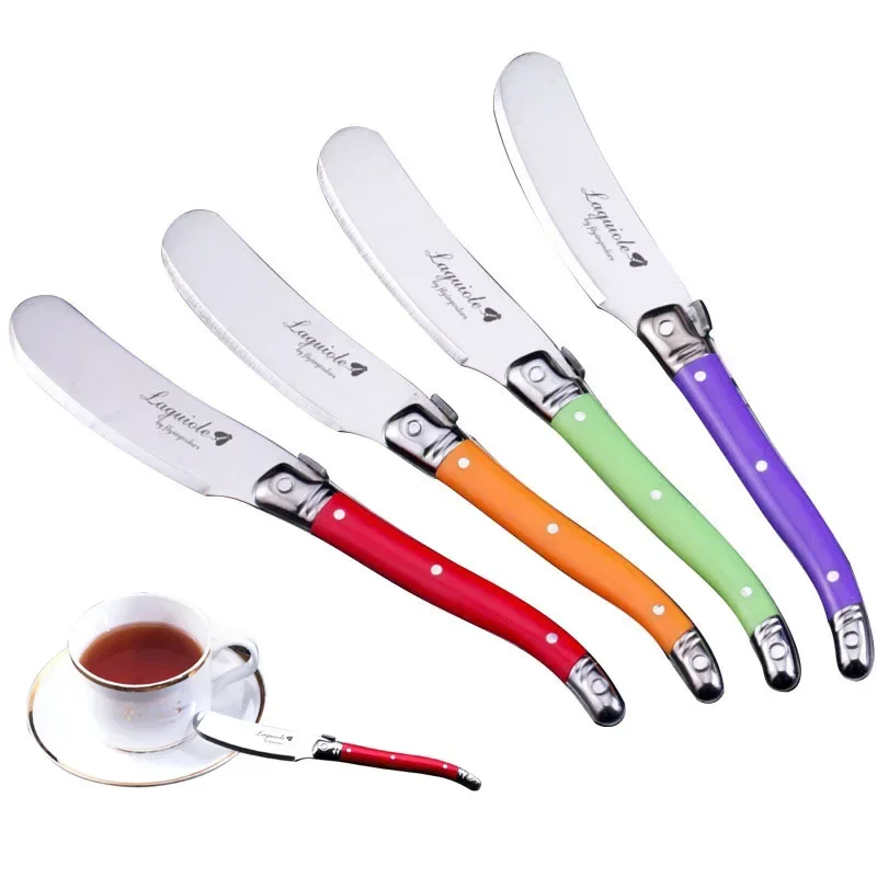 1pcs Laguiole Rainbow Butter Knife Cheese Dessert Spreaders Cream Knifes Dessert Tools Toast Breakfast Kitchen Utensils