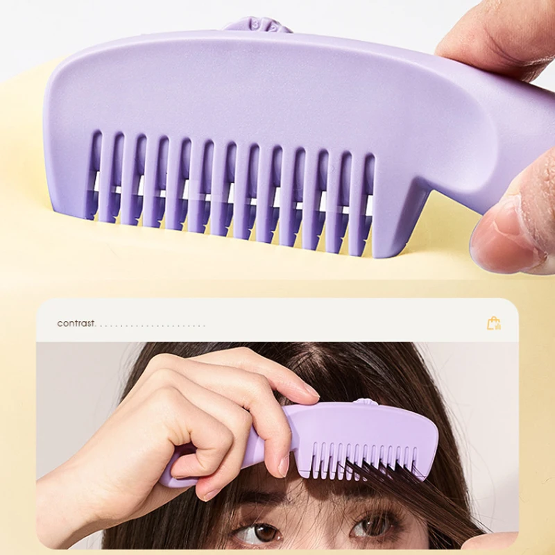 3 Modes 2 in 1 Hairdressing Comb Adjustable Portable Hair Cutting Comb Manual with Hanging Hole Thinning Hair Clippers Home
