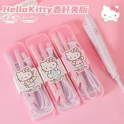 Sanrio Hello Kitty mini Ladies Hair Straightener Cute Cartoon Bangs Clip Version of Wheat Straw Dorm Students Bangs Clip 1pcs