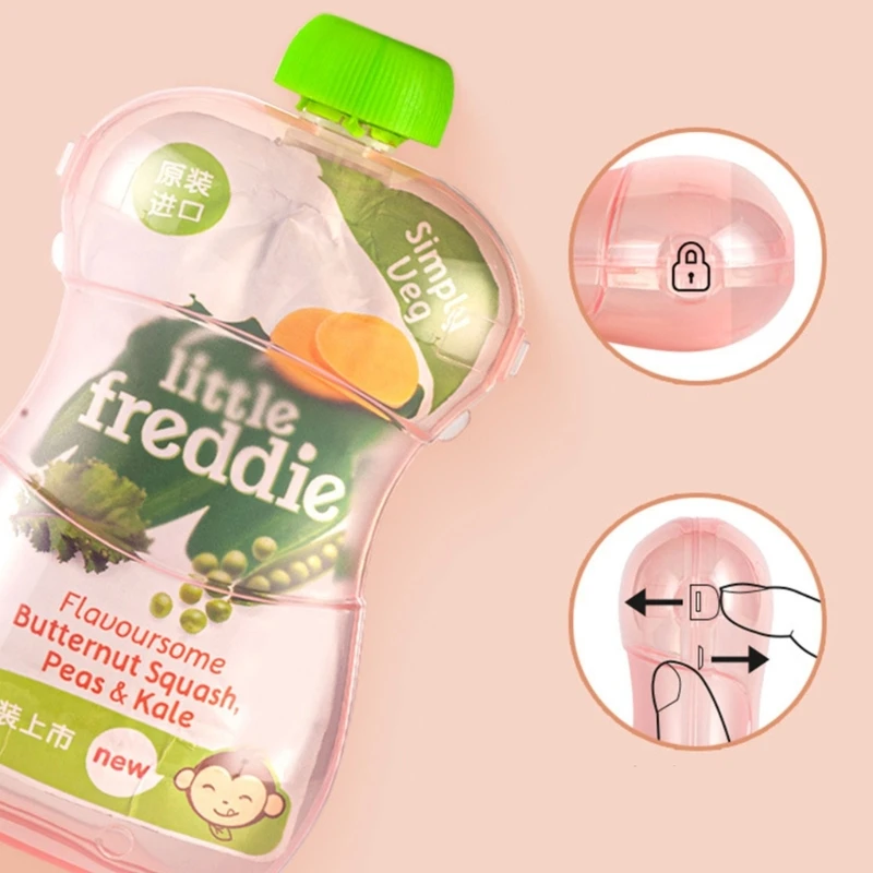 Baby Squeeze Proof Food Pouch Baby Food Bag Children Fruit Puree Pouch Self Feeding Multipurpose Food Pouch Holder