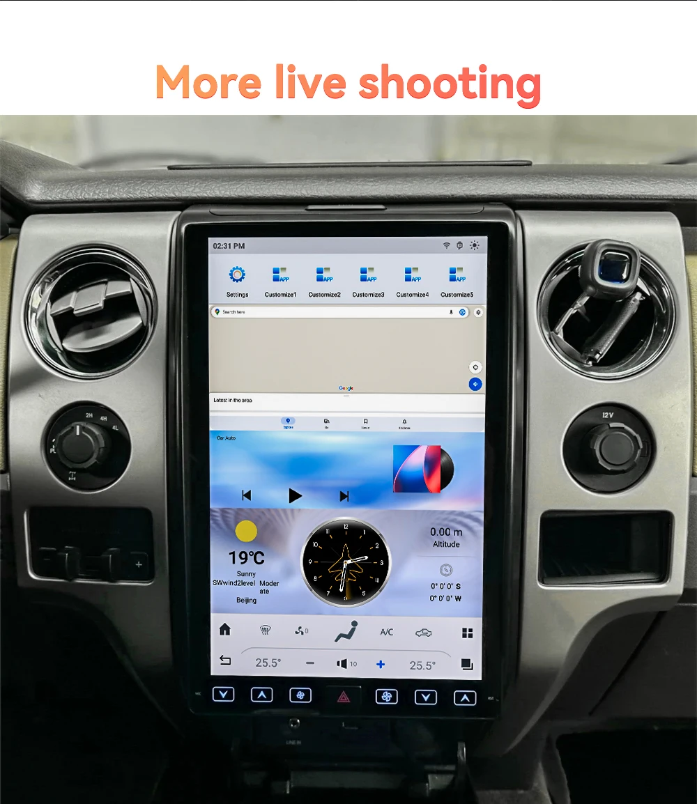 14,4 Zoll Android 13 128GB Für Ford F150 Raptor 2009-2014 Tesla-Stil Auto GPS-Navigation Multimedia-Player Radio-Kassetten-Headunit – Detail 17