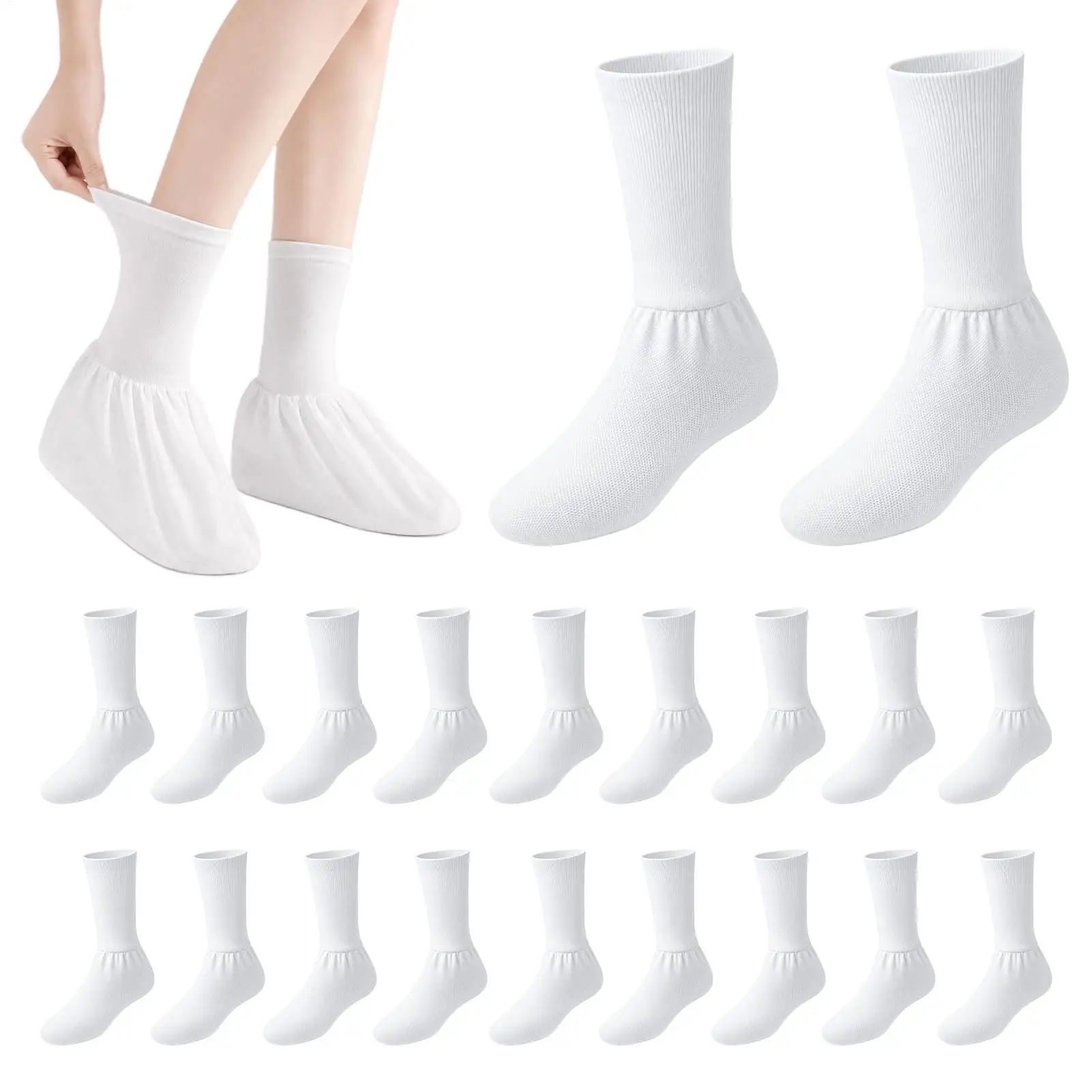 Ski Socks Men 20 Piece Lightweight Breathable Boot Liner Skiing Socks For Unisex Skiing Hiking Winter Outdoor Activities Running