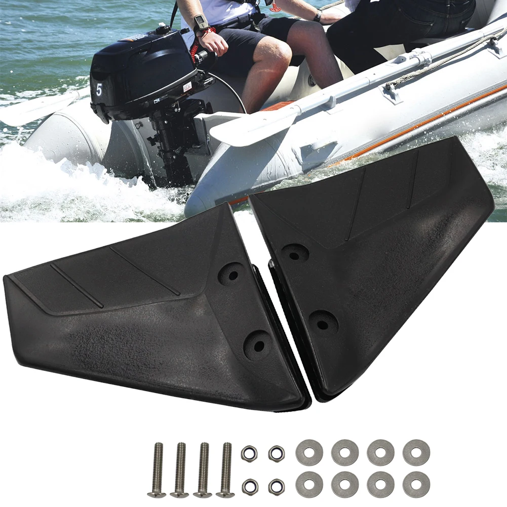 1 Set for 4-50 HP Outboard with Bolt Nut ABS Black Boat Parts Small Hydrofoil Boat Motor Stabiliser Engine Components