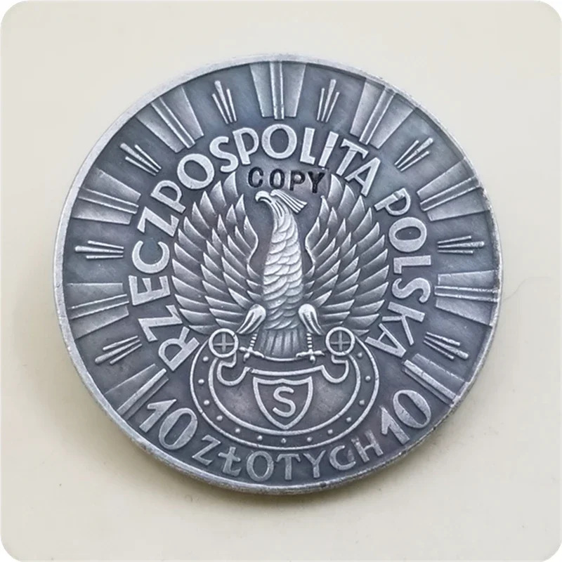 1934 Poland 10 Zlotych (Jozef Pilsudski - Shooter eagle) COPY COIN