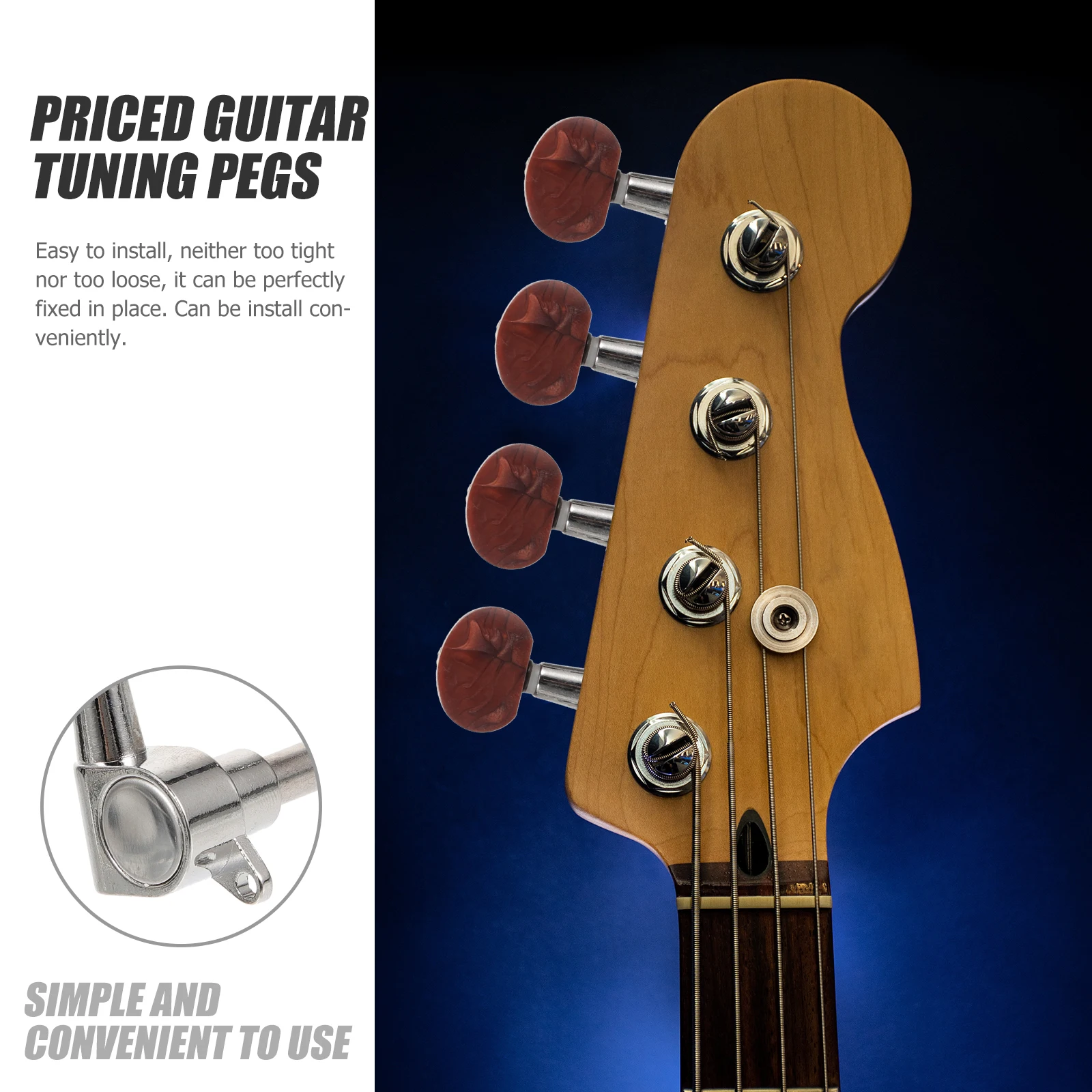 

6 Set Fully Enclosed Chord Shaft Guitar Head Peg Accessories Tuning Machines Zinc Alloy Pegs Acoustic Tuner