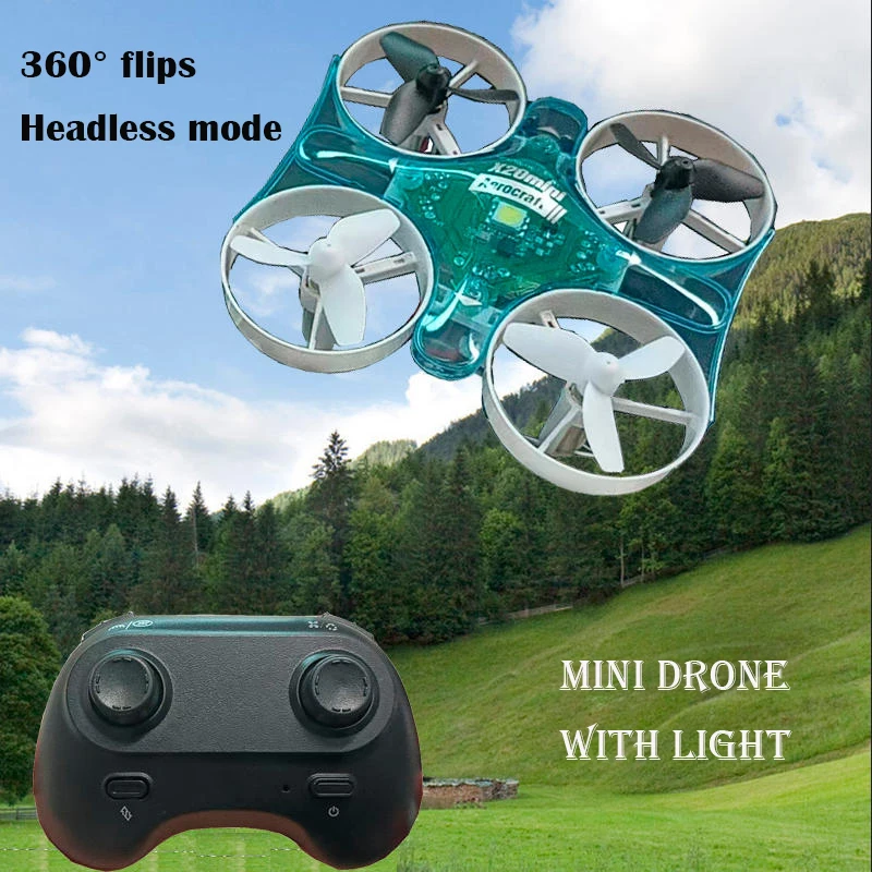 

X20 Mini Drone With Light Small Kid-friendly DIY Remote-controlled Plane Headless Mode Student Educational Toy