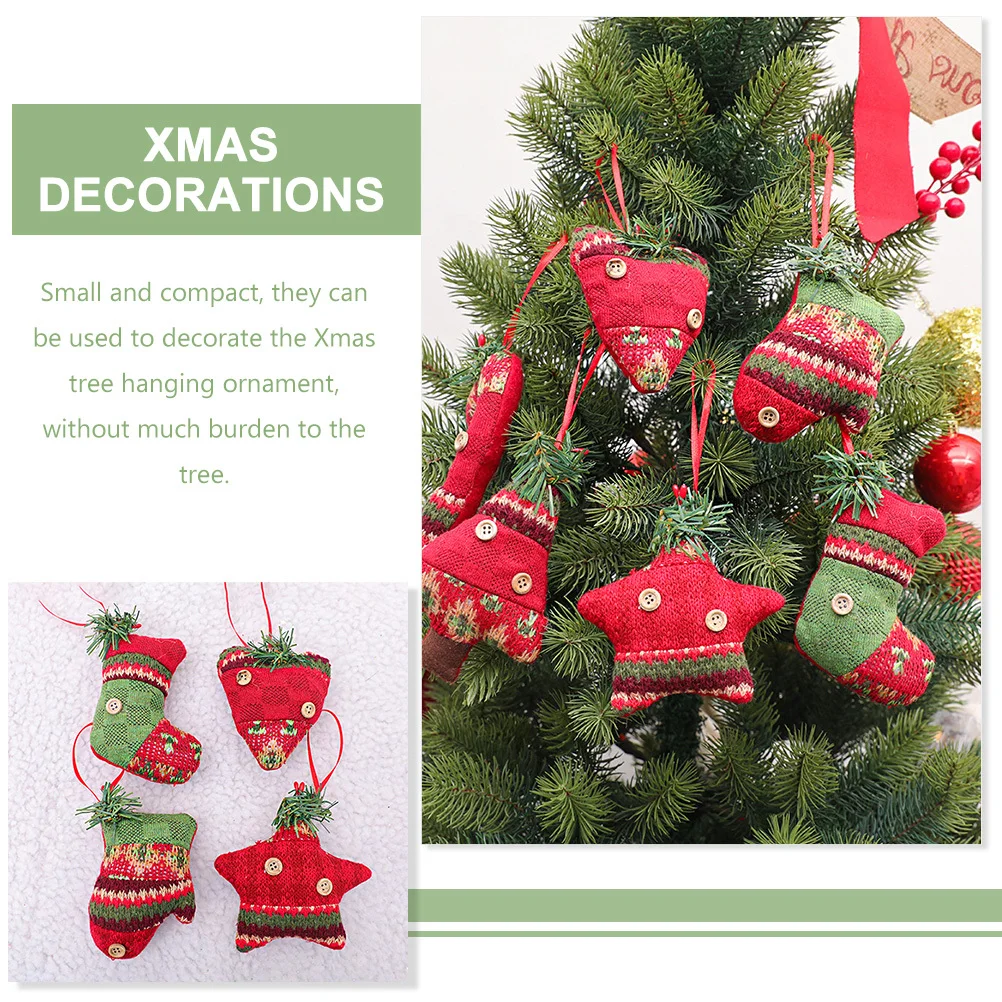 

6Pcs Xmas Tree Pendant Christmas Hanging Decorations Unique Festival Adornment Home Party Christmas Hanging Ornaments