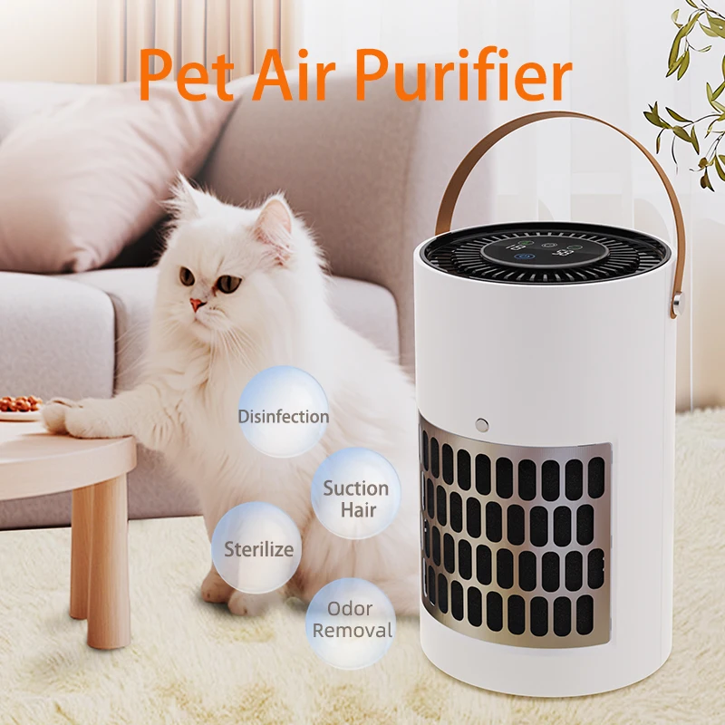 Pet air Purifier for cats and dogs Hair in bedroom hoe ca in Bedroom hoe Cabinet True HEPA Filter Filtration System Cleaner Odor