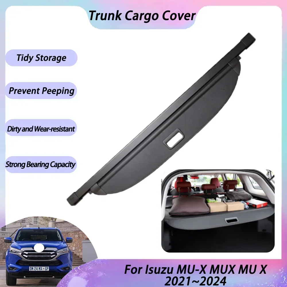 

Rear Trunk Cargo Cover For Isuzu MU-X MUX MU X 2021~2024 2022 2023 Rear Privacy Board Shielding Shade Curtains Car Accessories