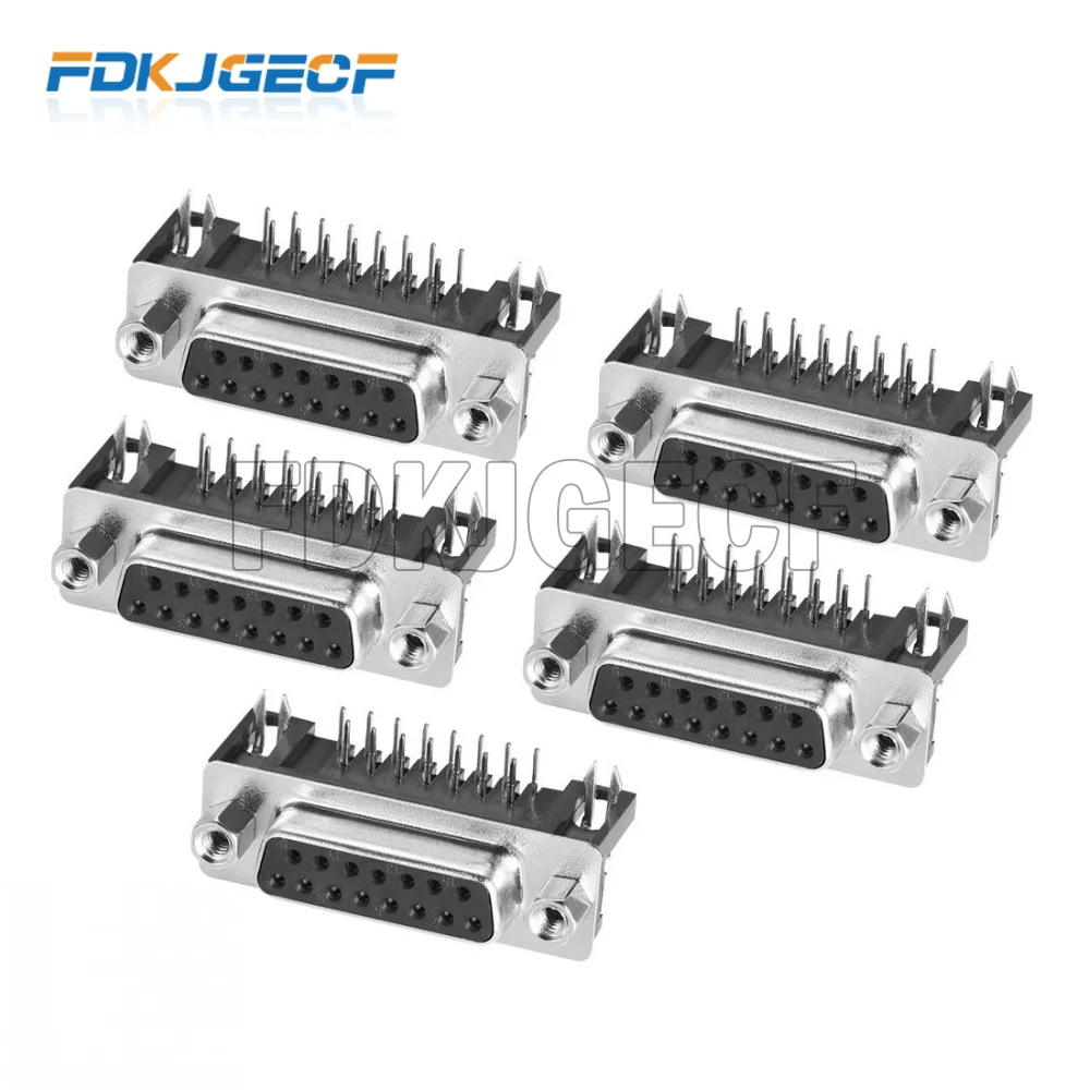 5PCS/LOT RS232 DR9 DR15 DR25 Female male 9-pin 15-pin 25-pin serial port male connector curved legs welded plate