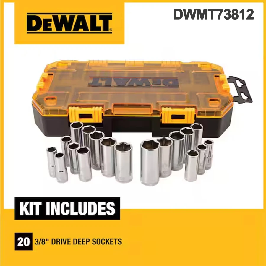 DEWALT 20PCS Deep Socket Set 3/8