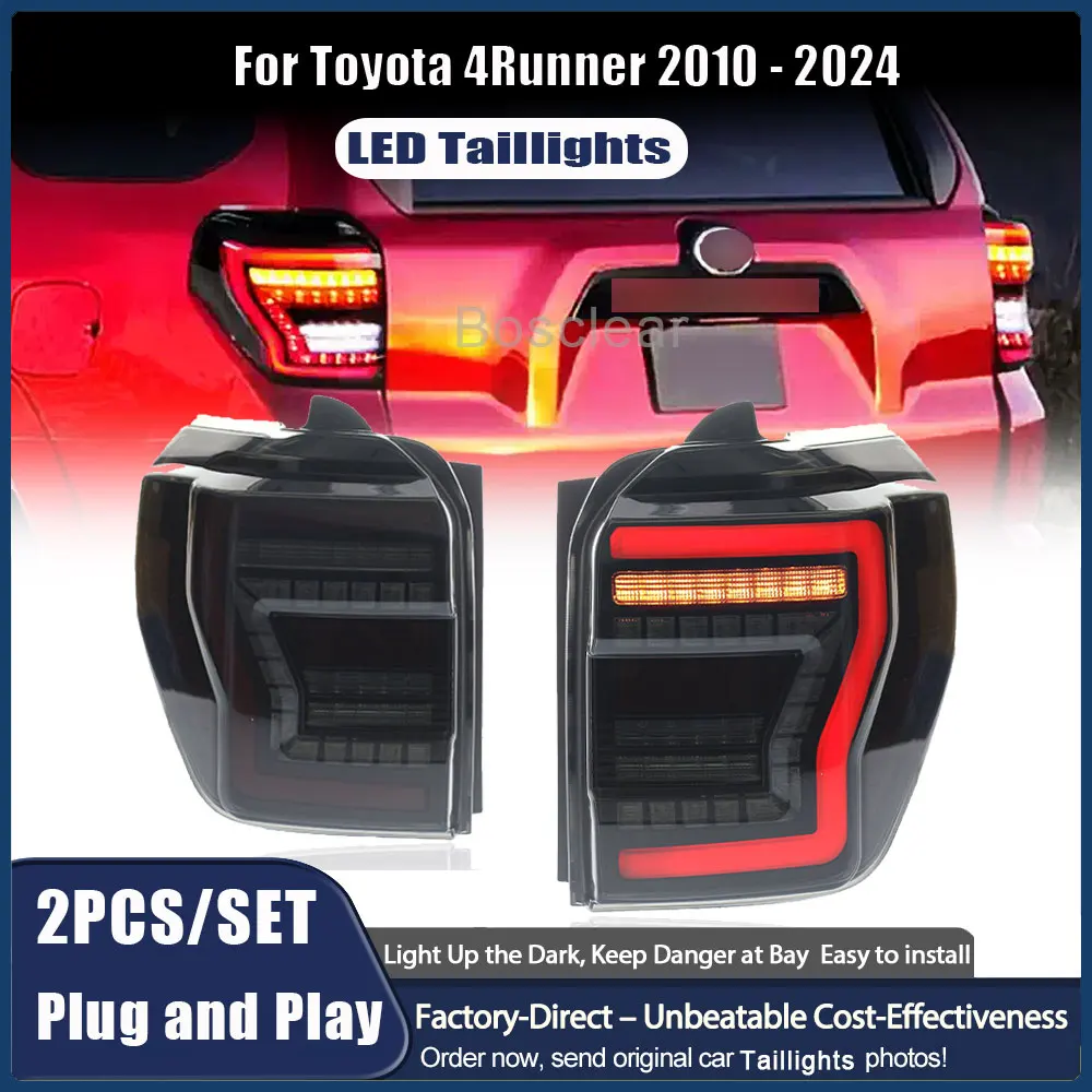 

Светодиодные задние фонари (пара) для Toyota 4Runner 5-го поколения 2010-2023 (N280), задние фонари, стоп-сигналы, фонари заднего хода.