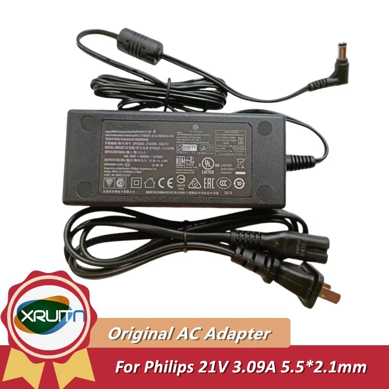 Original For PHILIPS Switching Mode Power Supply Charger DYS602-210309W 21V 3.09A 64.89W 65W DYS602-210309-13801D AC Adapter