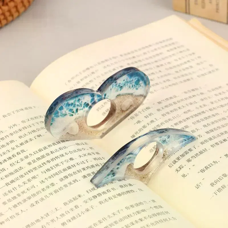 1/2Pcs Creative Ocean Beach Book Page Holder Reading Aid Thumb Book Support Book Expander School Supply Convenient Resin Durable
