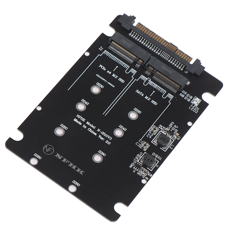 Convertidor adaptador SATA M.2 SSD a SATA NVMe M.2 NGFF SSD a SFF-8639 de 2,5"