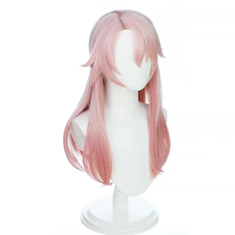 

CyGame Honkai: Star Rail Jiaoqiu Cosplay Wig Men 60cm Pink Long Hair Jiaoqiu Cosplay Heat Resistant Wig Free Wig Cap