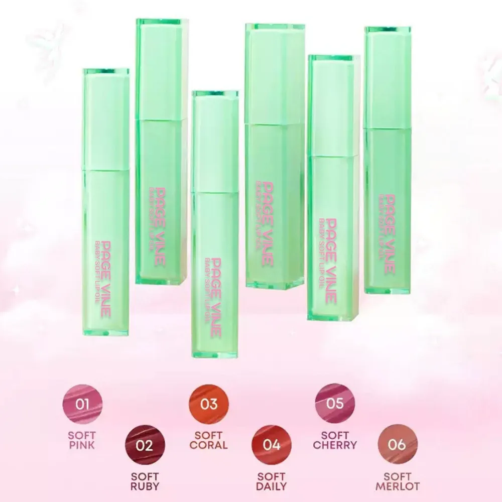 Mintgroene vierkante buis glanzende lippenstift Langdurig hydrateren Spiegel Lipgloss Gemakkelijk te kleuren Waterdichte lippenstift Dames/meisje