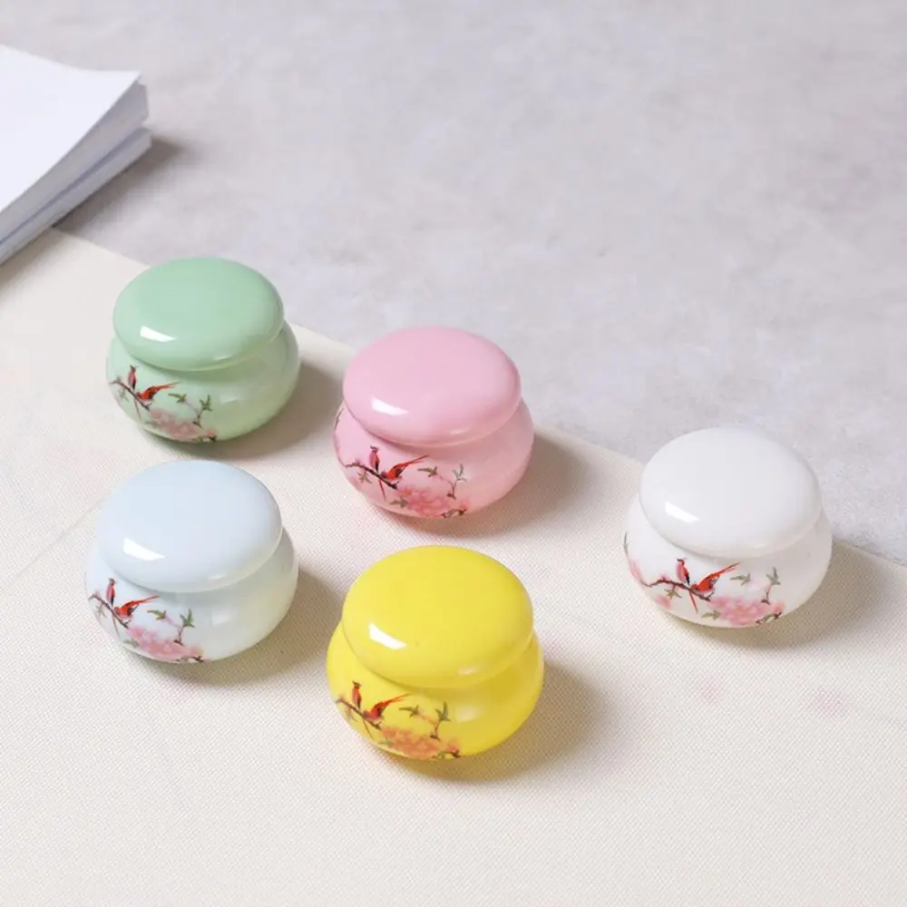 1Pc Ceramics Nail Cup with Lid Acrylic Liquid Powder Ceramic Cup Nail Art Acrylic Liquid Powder Porcelain Dish Container