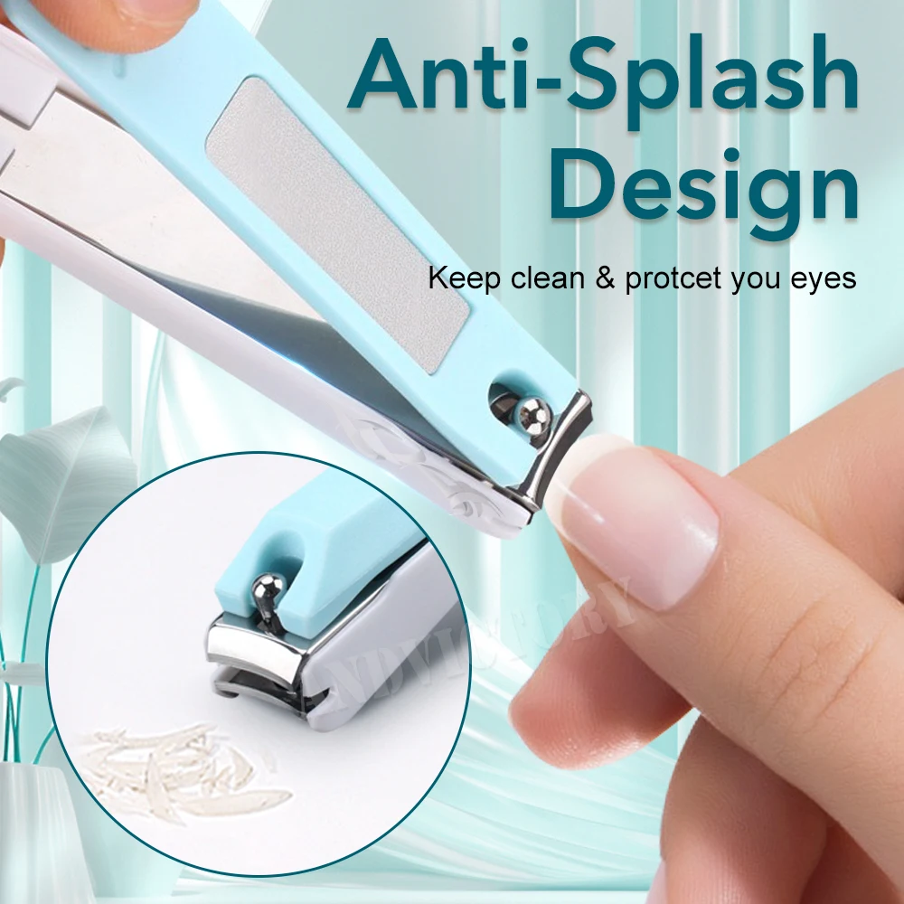 1 Uds. Cortauñas sin salpicaduras, manicura para uñas y pies, cortaúñas, tijeras profesionales para cutículas, herramienta de accesorios