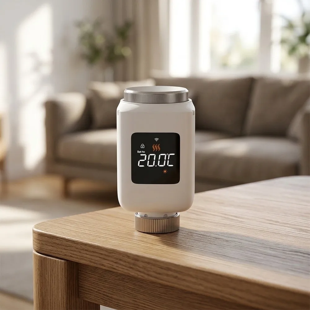 For Water Heater for Smart Temperature Display with Integrated Screen Controller ABS Material 10.3x9.5x9.3cm White