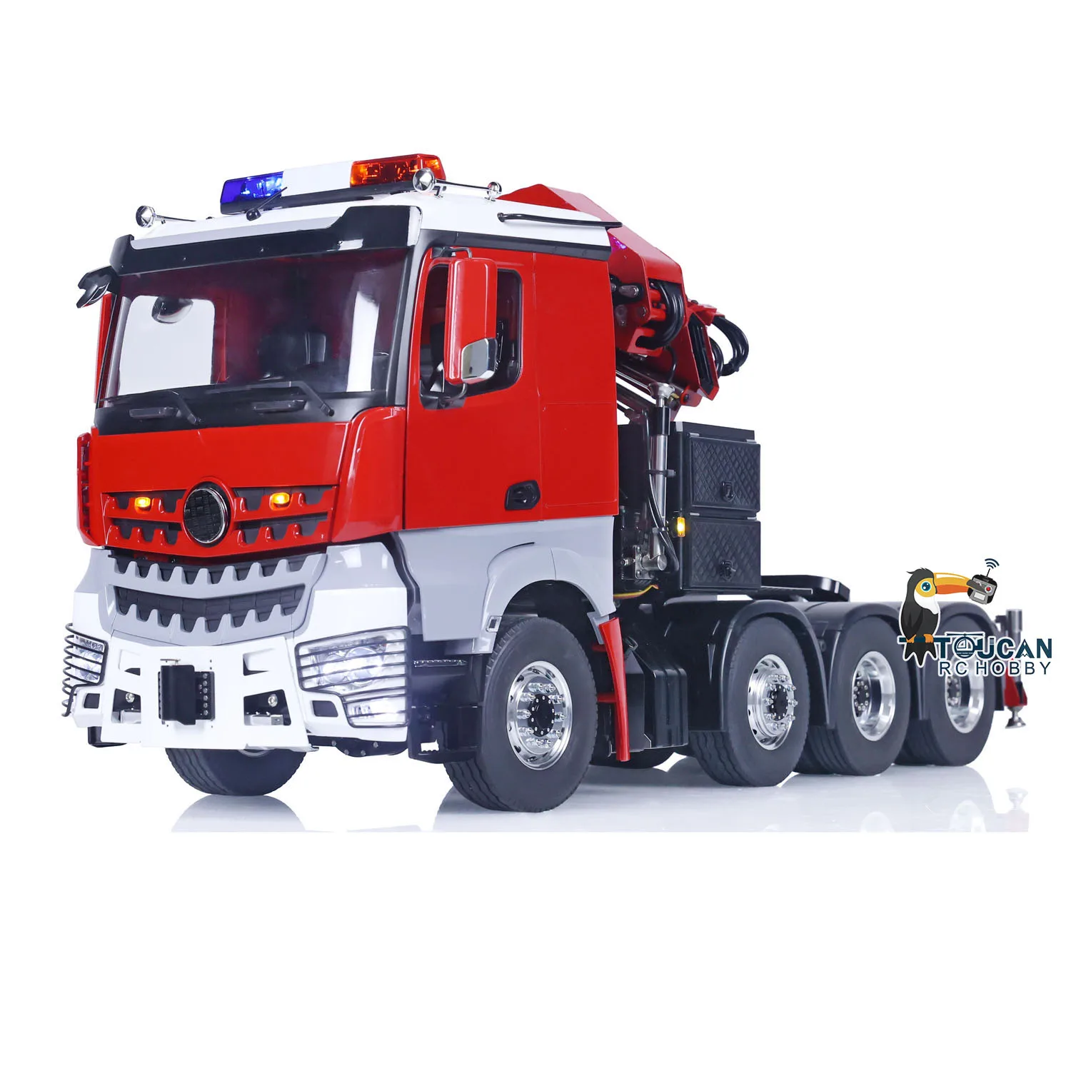 8x8 LESU 1/14 RC Tractor Truck Metal Heavy Chassis For Remote Control 1851 3363 Assembled Painted Hydraulic Crane Cars