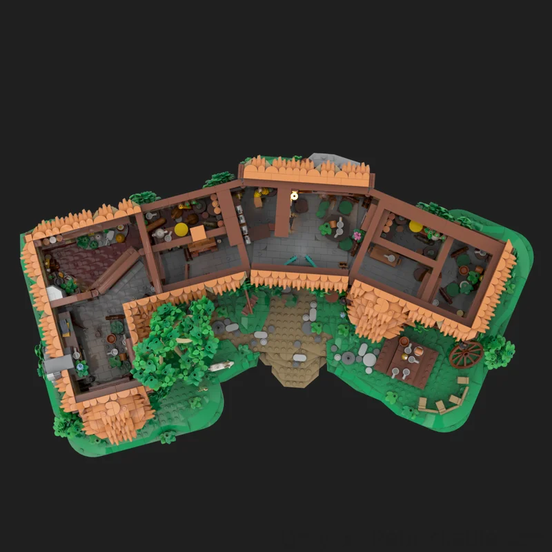 خواتم سحرية نموذج Moc قوالب بناء التنين الأخضر نزل نموذج التكنولوجيا وحدات كتل الهدايا المشهد الشهير اللعب DlY مجموعات الجمعية