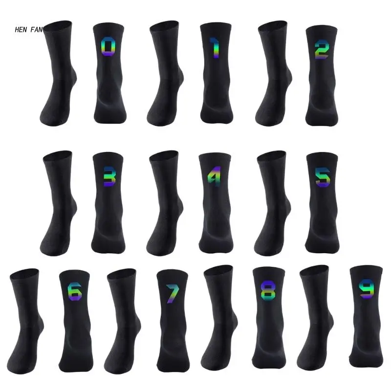 M89D 1 Pair Breathable Road Bicycles Socks Nylon Mountaineering Anti-Slips Bike Socks Compression Socks for Men Women Running