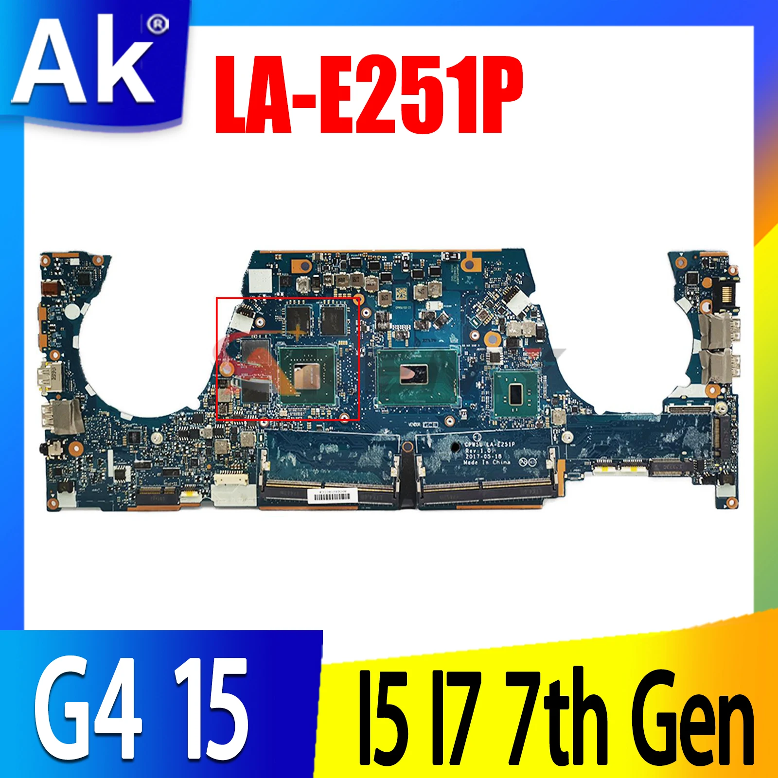 

For HP ZBook Studio 15 G4 Laptop Motherboard LA-E251P With i7-7700HQ CPU M1000M-V2G GPU Mainboard 100% Tested OK Zbook