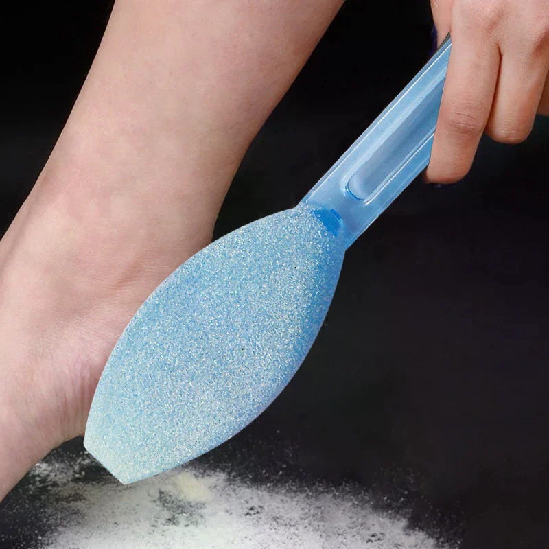 مزدوجة الجانبين ملف القدم عرموش أدوات باديكير الجلد الميت الكالس مزيل مقبض بلاستيكي فرشاة الغسيل قدم أدوات العناية أدوات باديكير #3