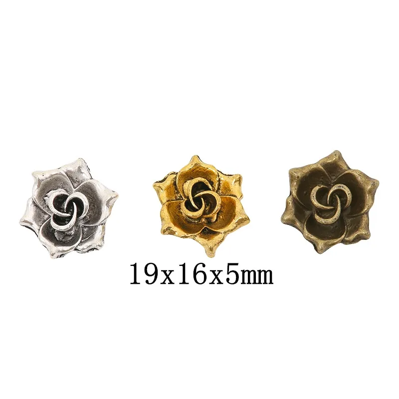 22pieces (flower) vintage zinc alloy charm metal pendant DIY jewelry discovery making accessories 1097