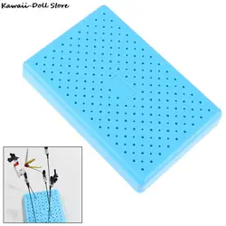 Model Hobby Parts Holder Airbrush Paint Spraying Booth Clip Stand Base Blue