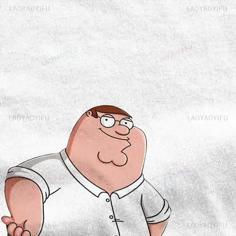 Family Guy Peter Griffin T-shirt Unisex för Herrar Damer - Grafisk Bomullströja Tecknad Streetwear Rund Hals Kortärmad Komedi 8 best sales Family Guy-t-shirt - №1