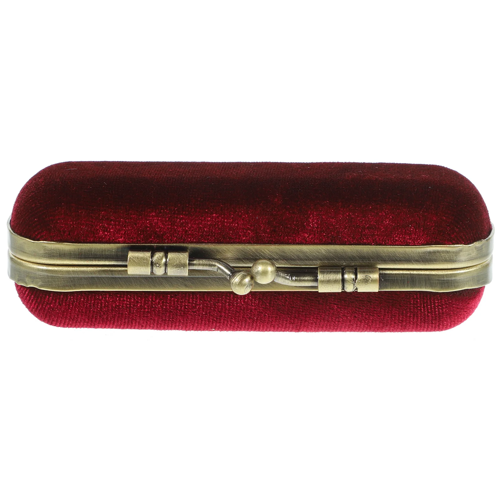 صندوق تخزين أحمر الشفاه الأنيق، حامل أحمر الشفاه فلنلت الرجعية، حقيبة محمولة مع مرآة للاستخدام في الهواء الطلق #1