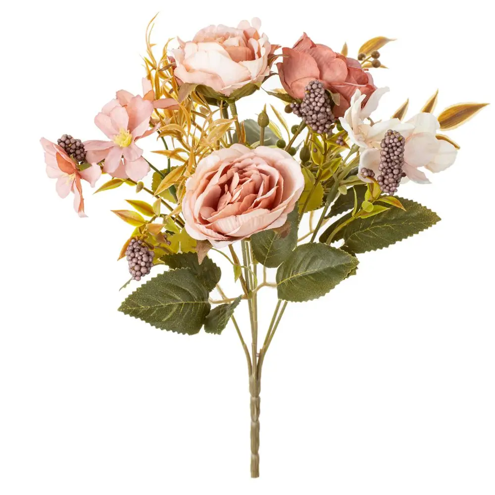 1PC Kunstbloemen Zijden Rozen Pioen Bruiloft Bruidsboeketten Thuis Kamer Tafel Buiten Tuin Muur Diy Geschenkdoos Festival Decora